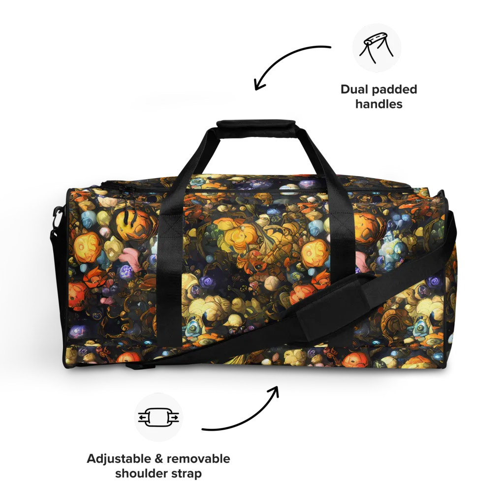 Baroque Blossom on Duffle Bag — Front