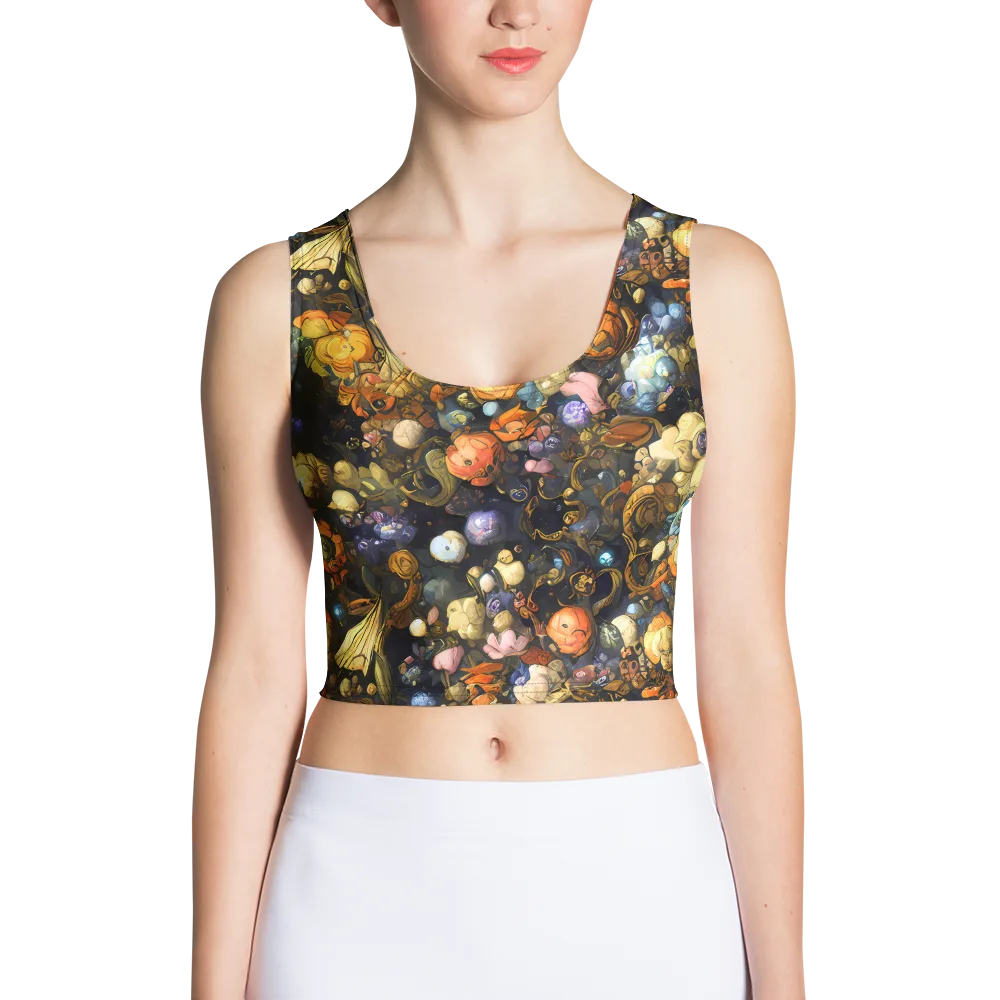 Baroque Blossom on Crop Top — Front