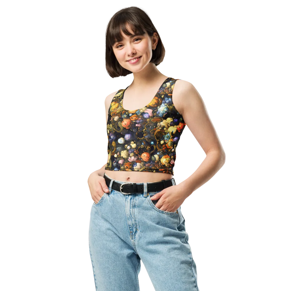 Baroque Blossom on Crop Top — Front