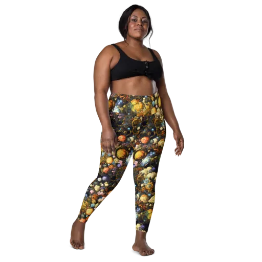 Baroque Blossom on a Leggings with Pockets