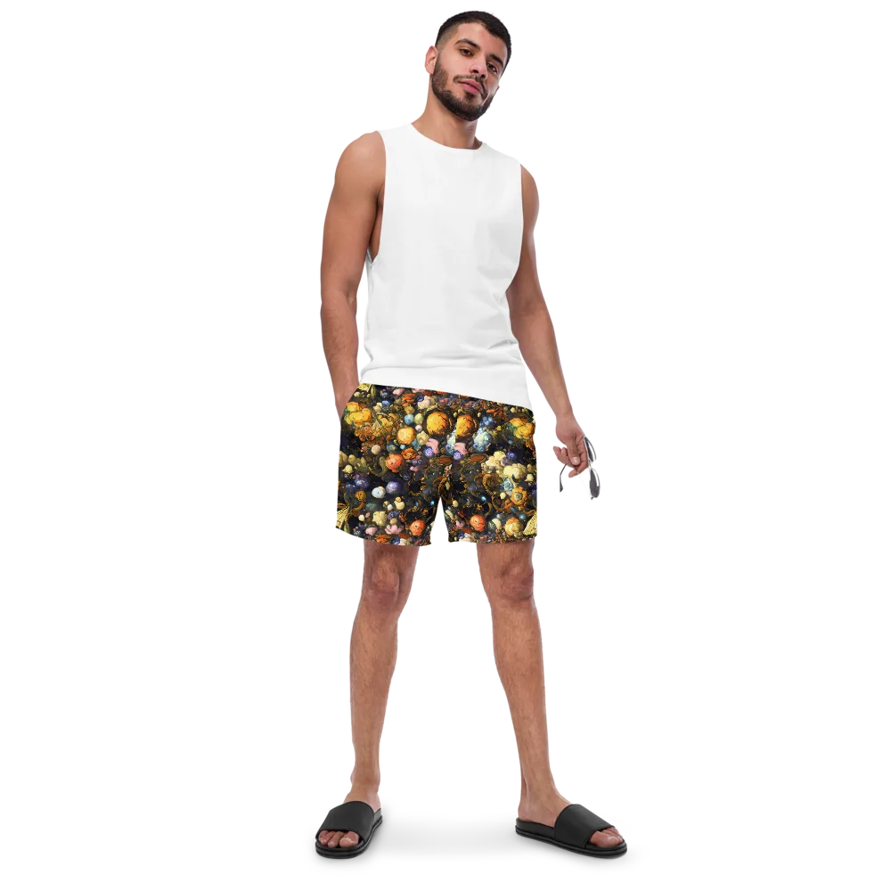 Baroque Blossom on Swim Trunks — Front