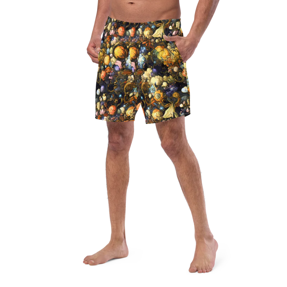 Baroque Blossom on Swim Trunks — Left Front