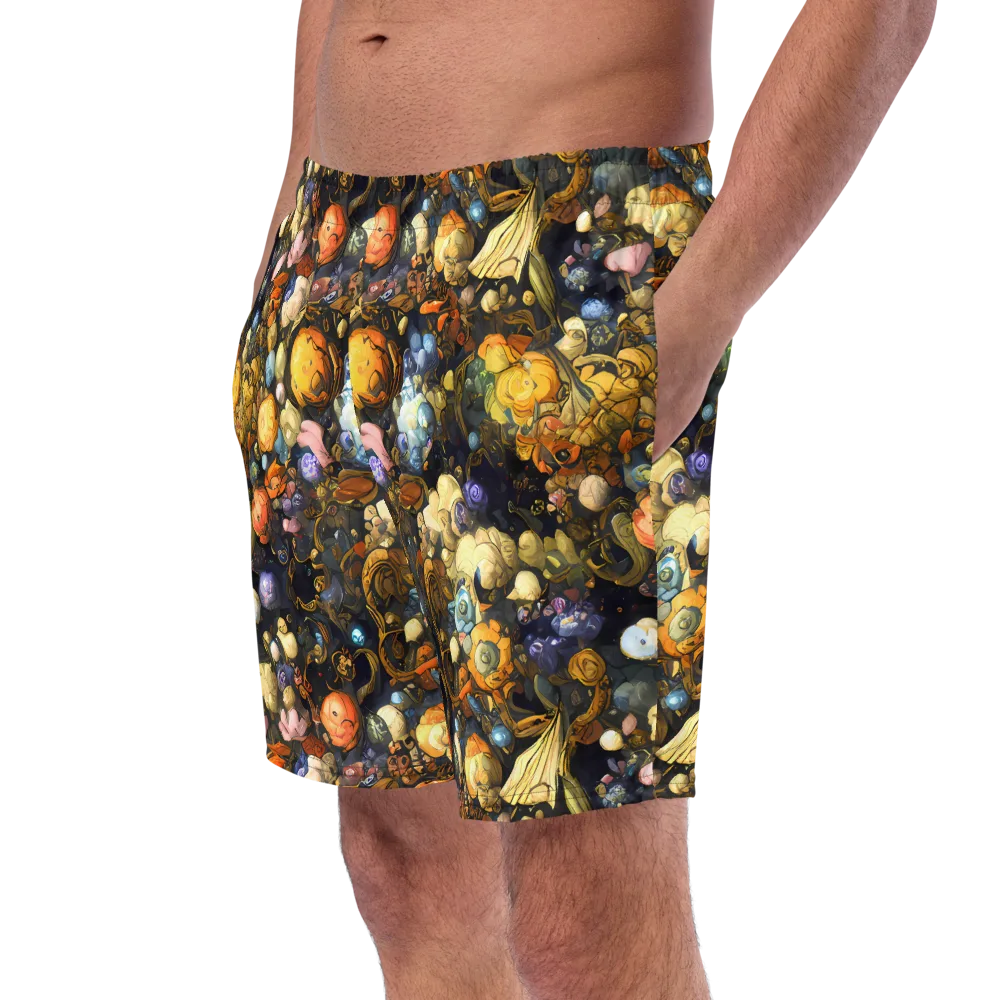 Baroque Blossom on Swim Trunks — Left Front