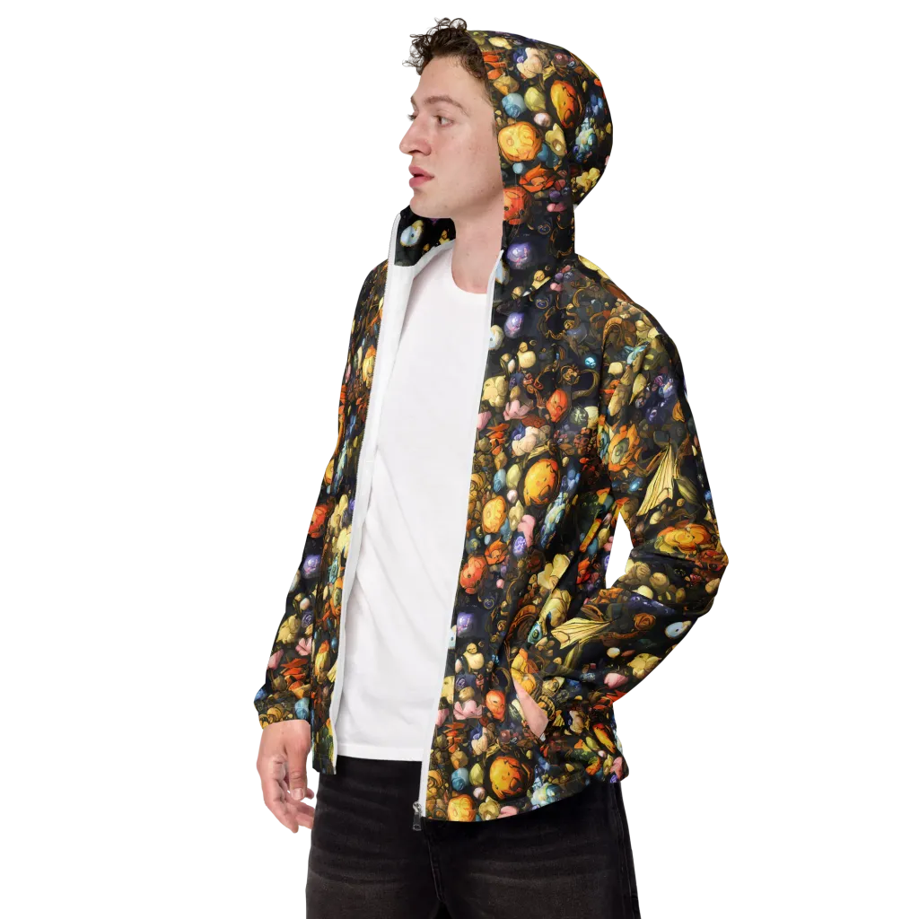 Baroque Blossom on Men's Windbreaker — Left Front