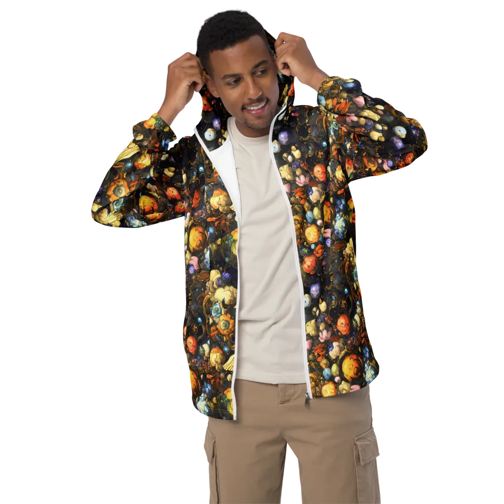 Baroque Blossom on Men's Windbreaker — Front