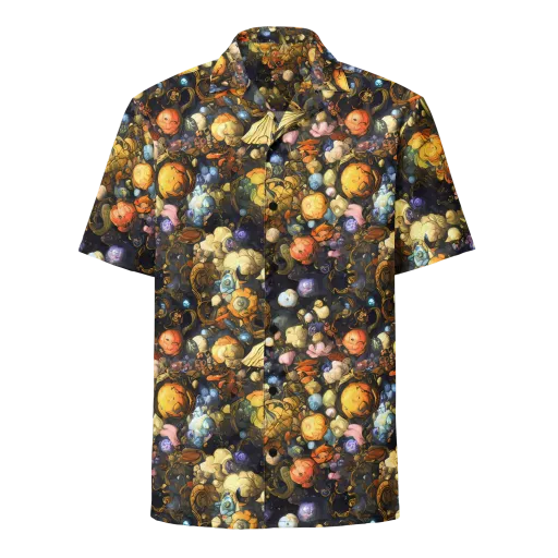 Baroque Blossom on a Button Shirt
