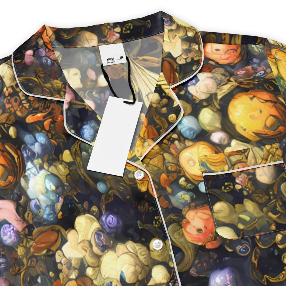 Baroque Blossom on Women's Short Sleeve Pajama Top — Product details