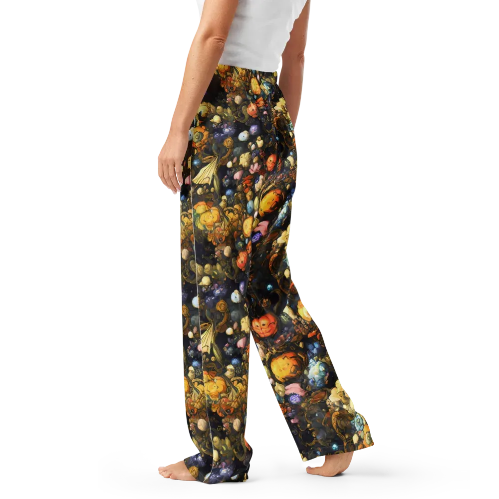 Baroque Blossom on Women's Pajama Pants — Left