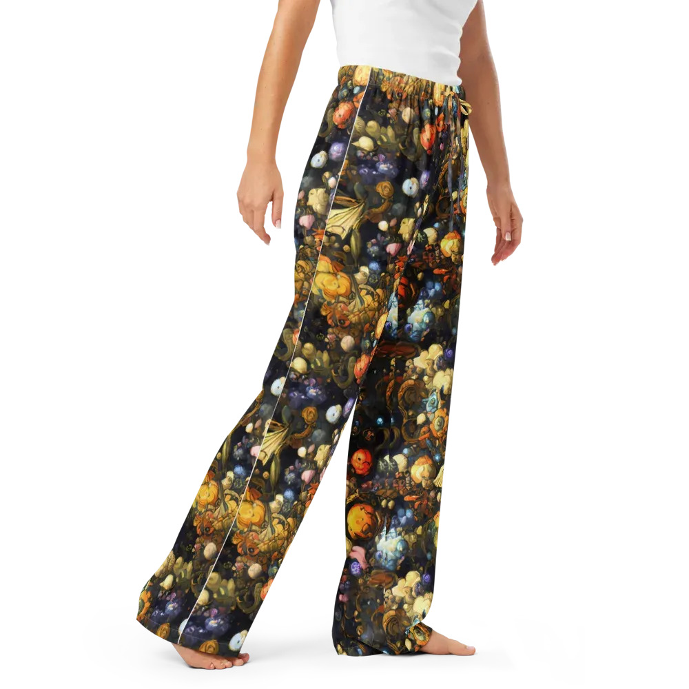 Baroque Blossom on Women's Pajama Pants — Right Front