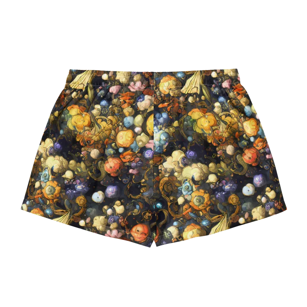 Baroque Blossom on Women's Pajama Shorts — Back