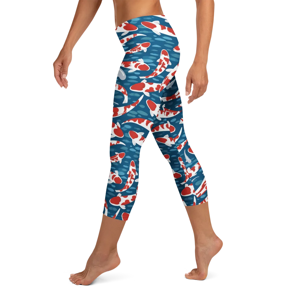 Redcap Drift on Capri Leggings — Left