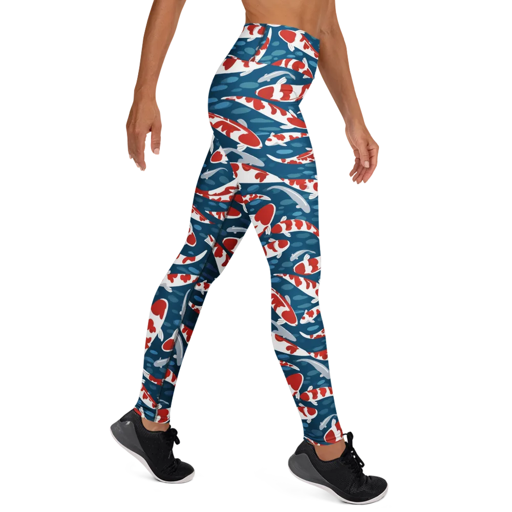 Redcap Drift on Yoga Leggings — Right