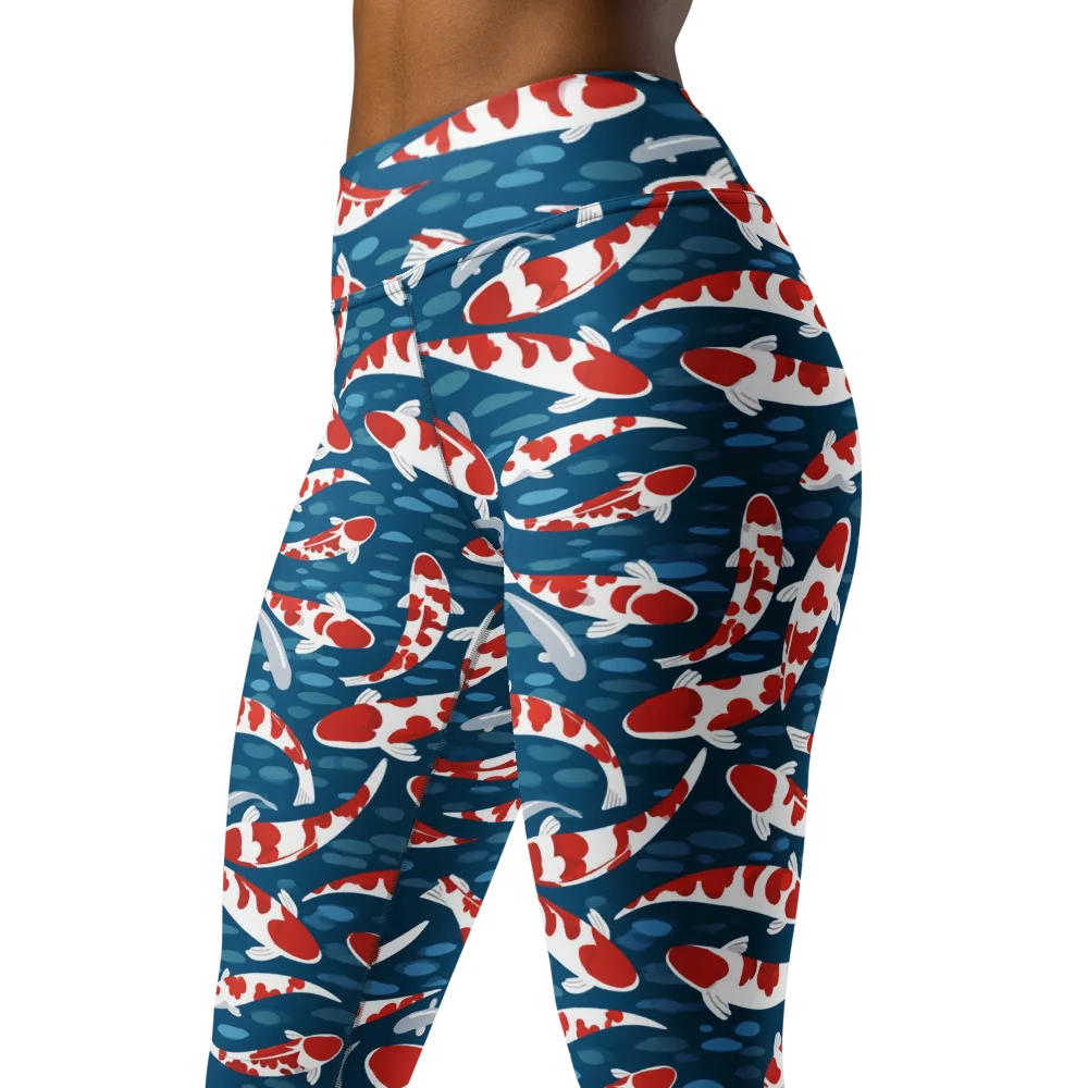 Redcap Drift on Yoga Leggings — Left Front