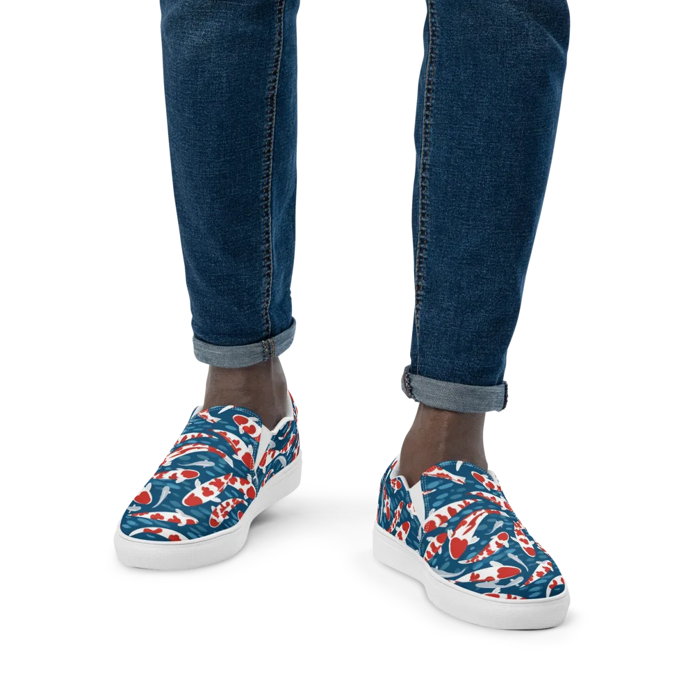Redcap Drift on Men's Slip-On Canvas Shoes — Front