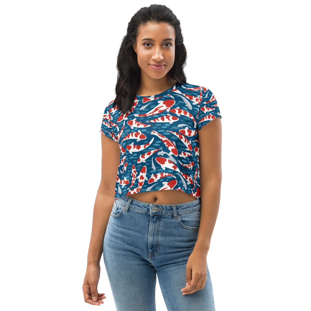 Redcap Drift on Crop Tee — Front