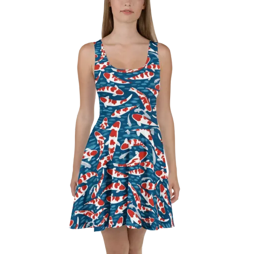 Redcap Drift on a Skater Dress