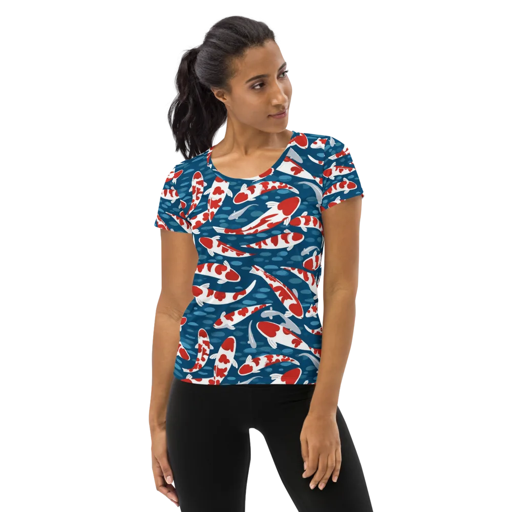 Redcap Drift on Women's Athletic T-Shirt — Front