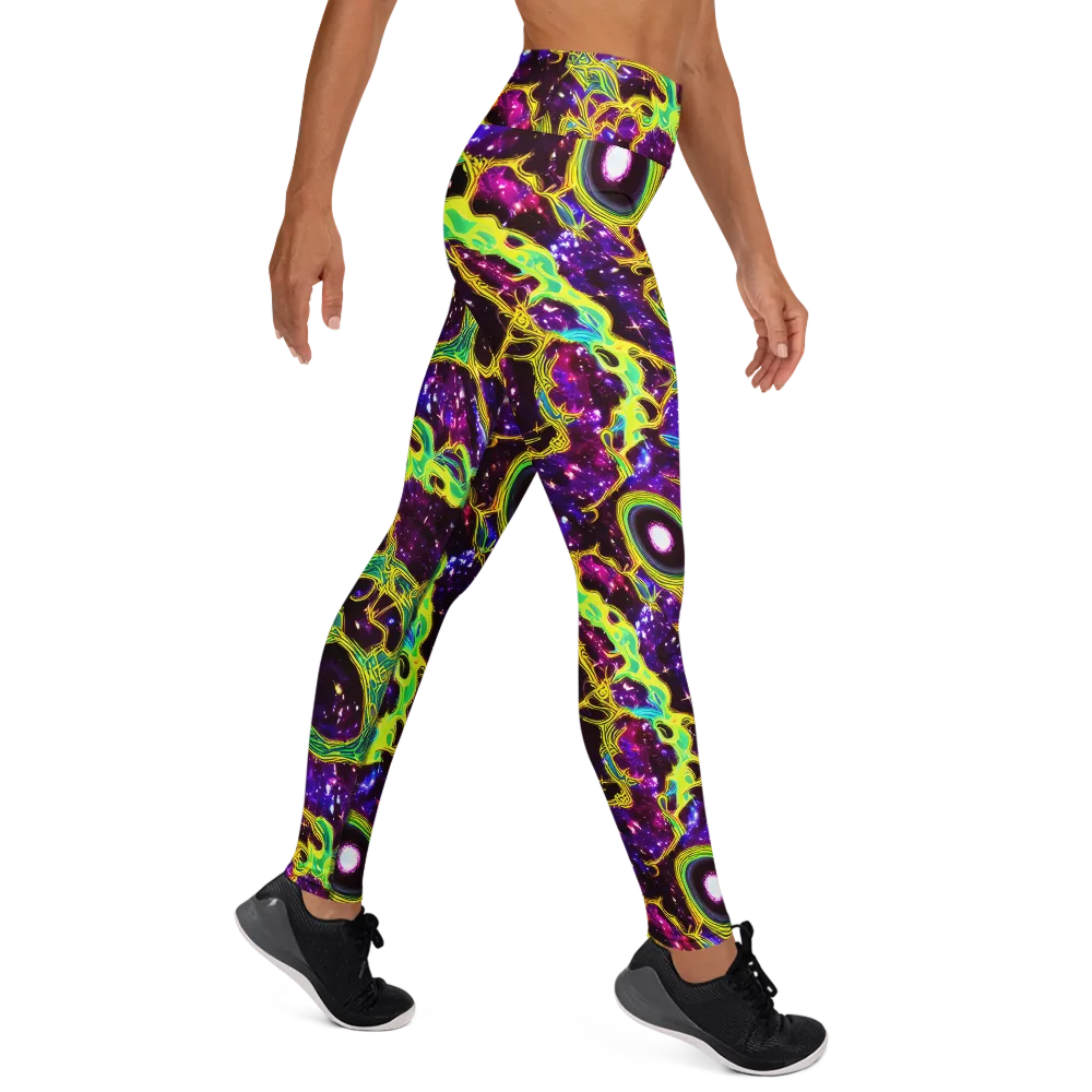 Galactic Web on Yoga Leggings — Right