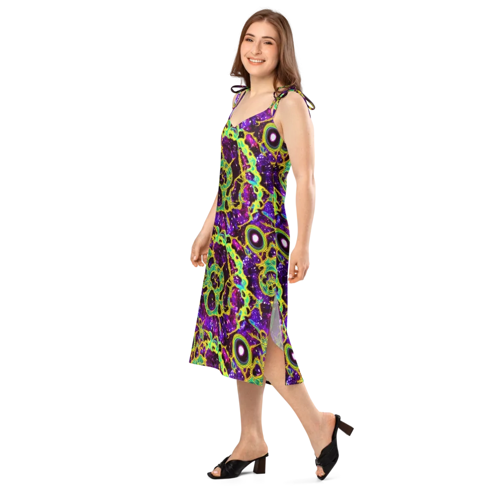 Galactic Web on Slip Dress — Left Front