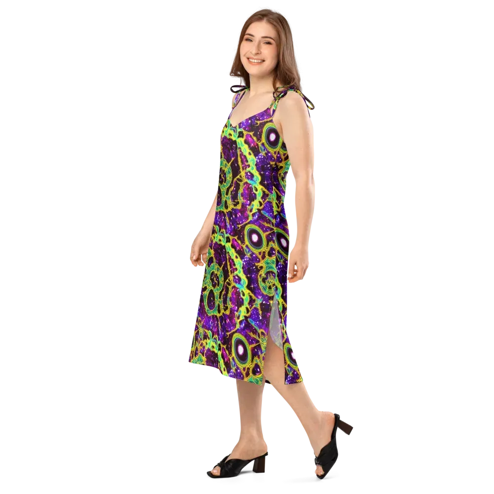 Galactic Web on Slip Dress — Left Front
