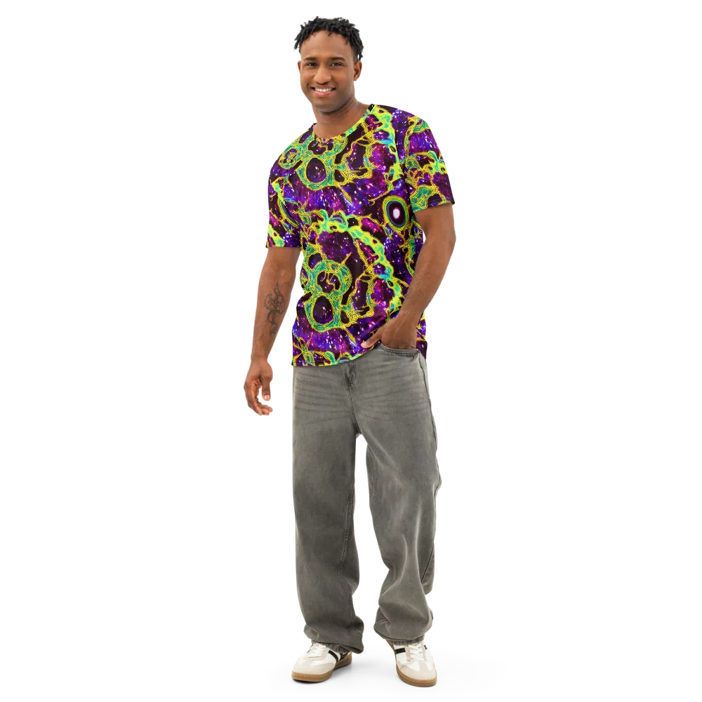 Galactic Web on Men's Cotton Crew Neck T-Shirt — Front