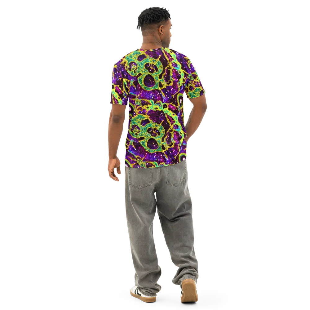 Galactic Web on Men's Cotton Crew Neck T-Shirt — Back