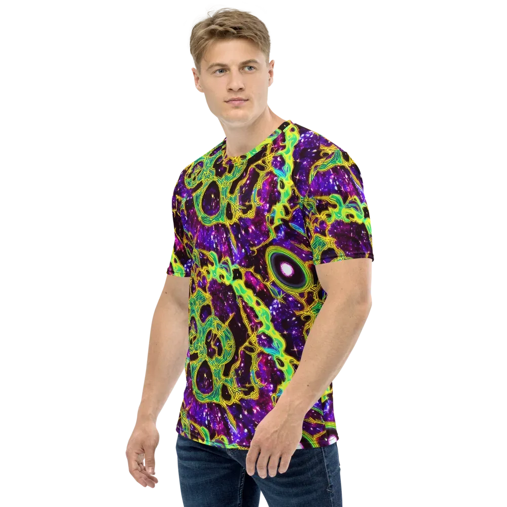Galactic Web on Men's Crew Neck T-Shirt — Left