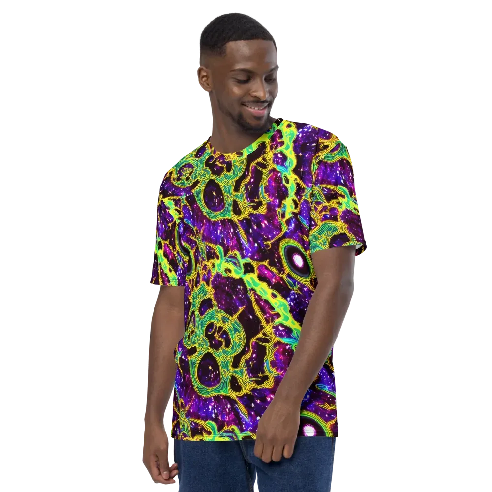 Galactic Web on Men's Crew Neck T-Shirt — Left