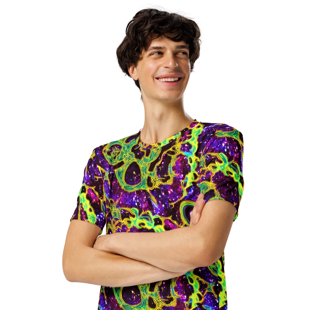 Galactic Web on Men's Crew Neck T-Shirt — Left Front