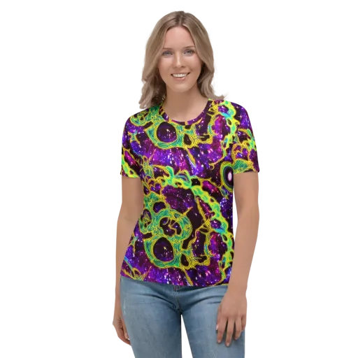 Galactic Web on a Women's Crew Neck T-Shirt