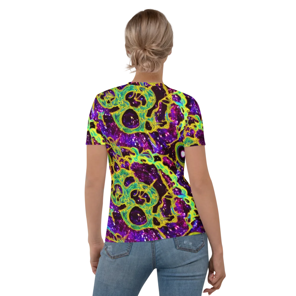 Galactic Web on Women's Crew Neck T-Shirt — Back