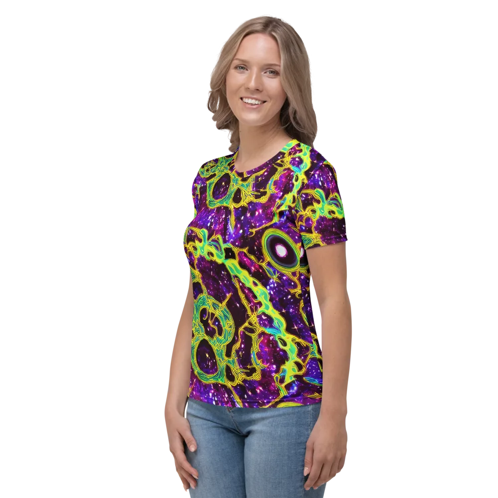 Galactic Web on Women's Crew Neck T-Shirt — Left