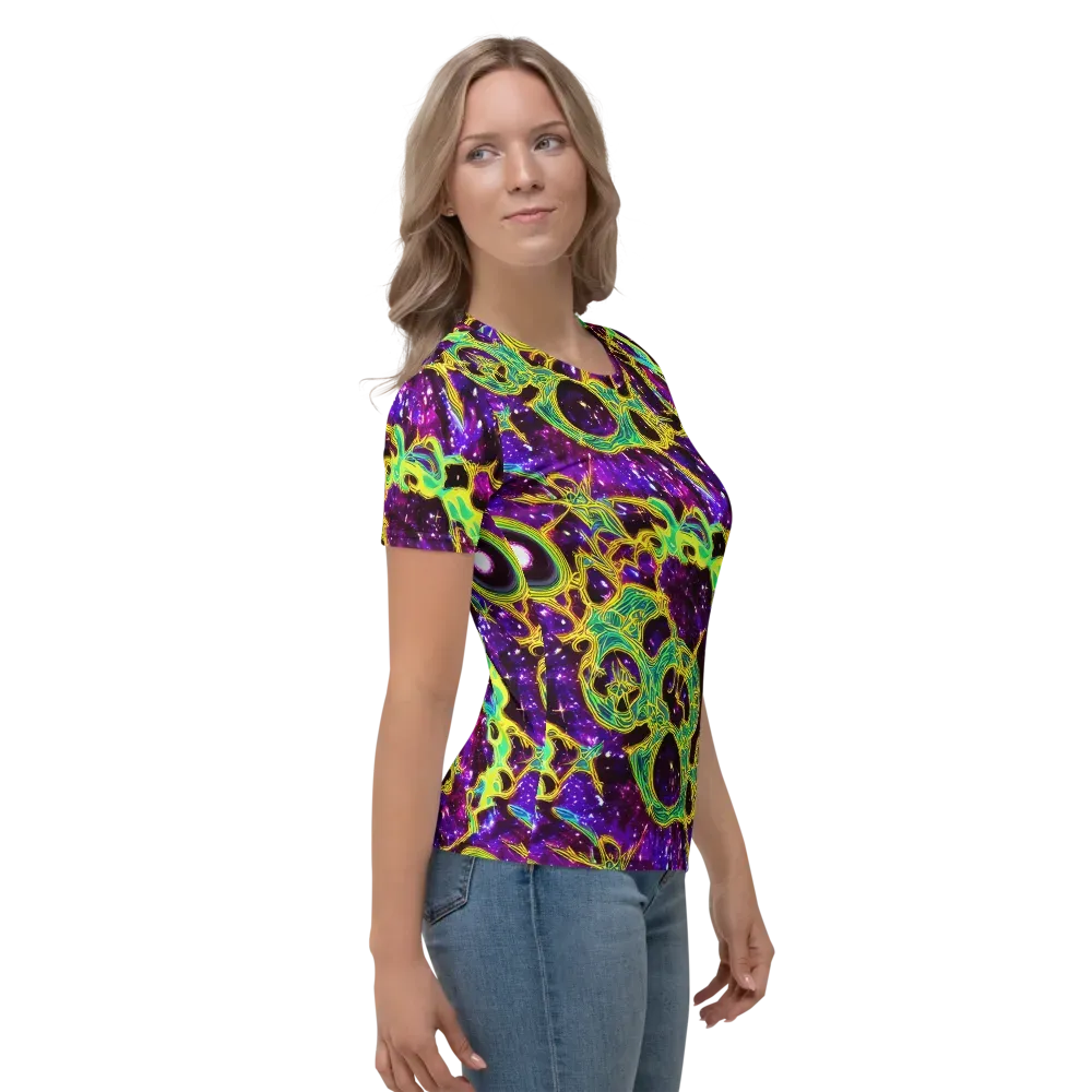 Galactic Web on Women's Crew Neck T-Shirt — Right