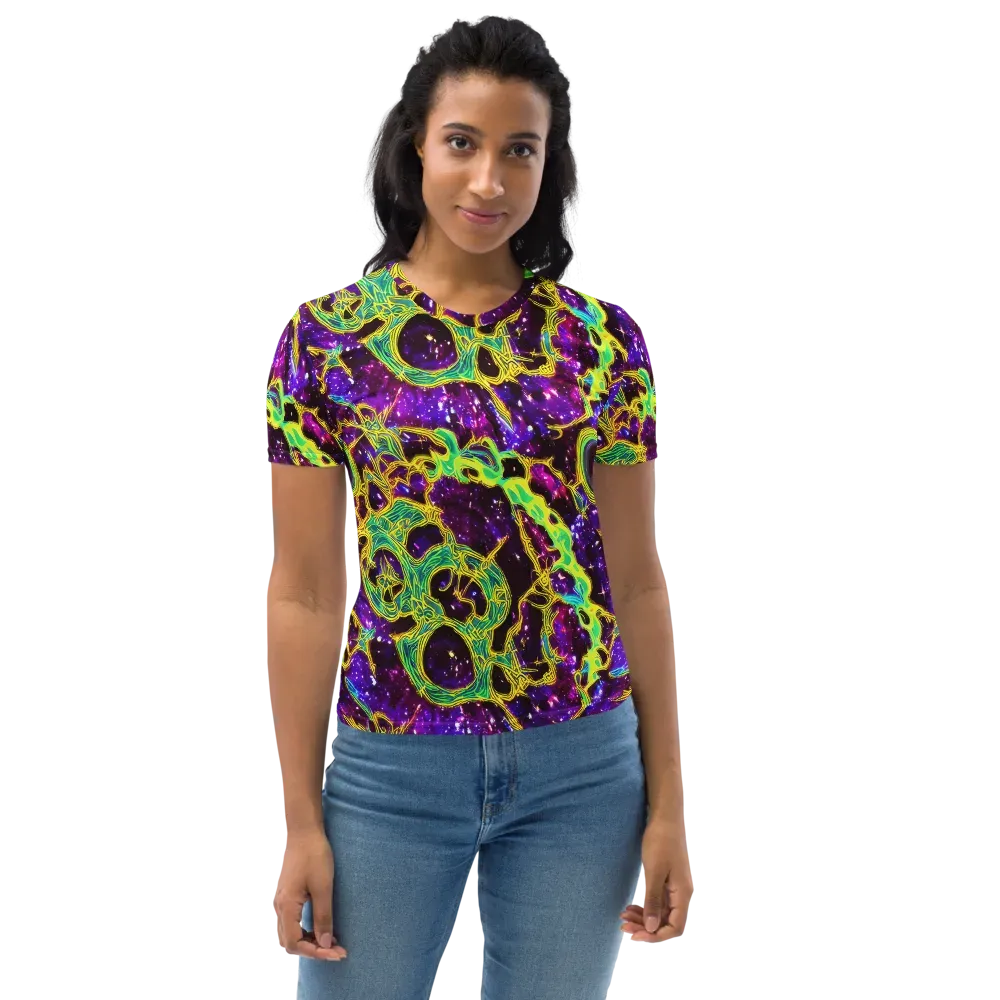 Galactic Web on Women's Crew Neck T-Shirt — Front