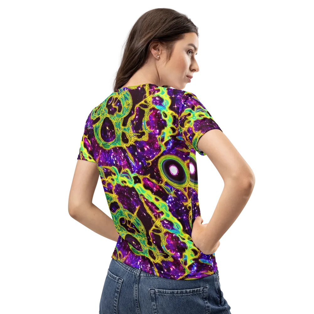 Galactic Web on Women's Crew Neck T-Shirt — Back