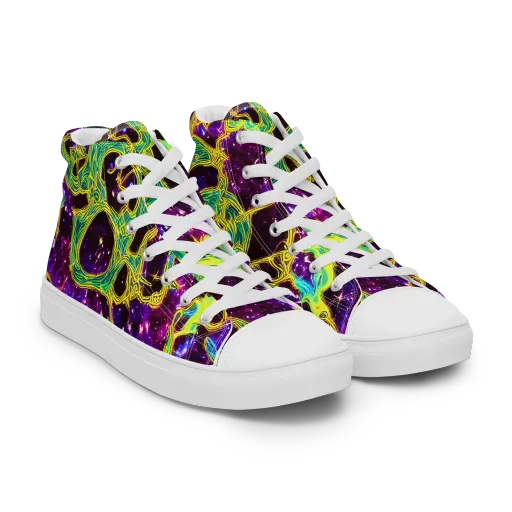 Galactic Web on a Women's High Top Canvas Shoes