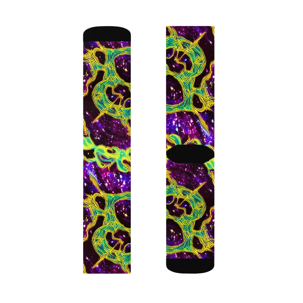 Galactic Web on Socks — Left Sock