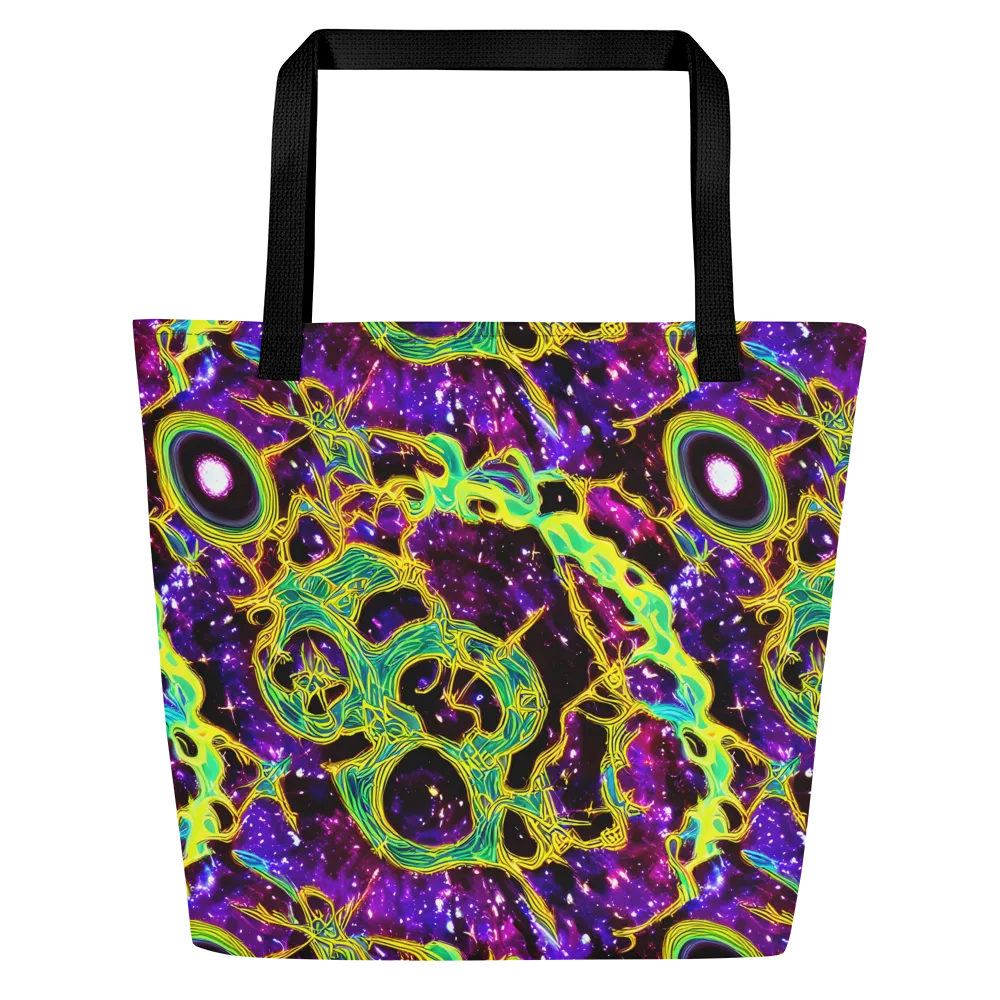 Galactic Web on Large Tote Bag W/ Pocket — Front