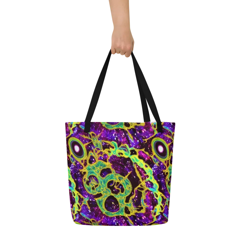 Galactic Web on Large Tote Bag W/ Pocket — Front