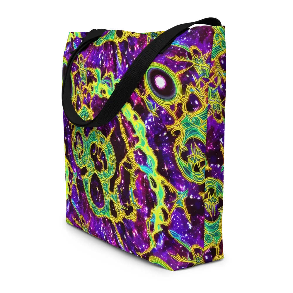 Galactic Web on Large Tote Bag W/ Pocket — Front