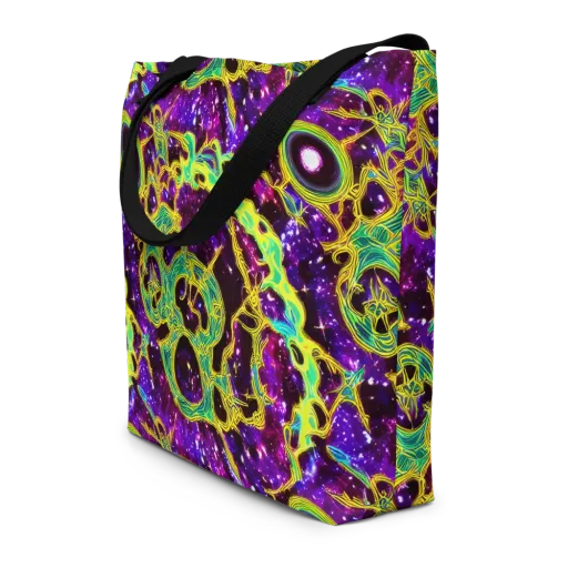Galactic Web on a Large Tote Bag W/ Pocket