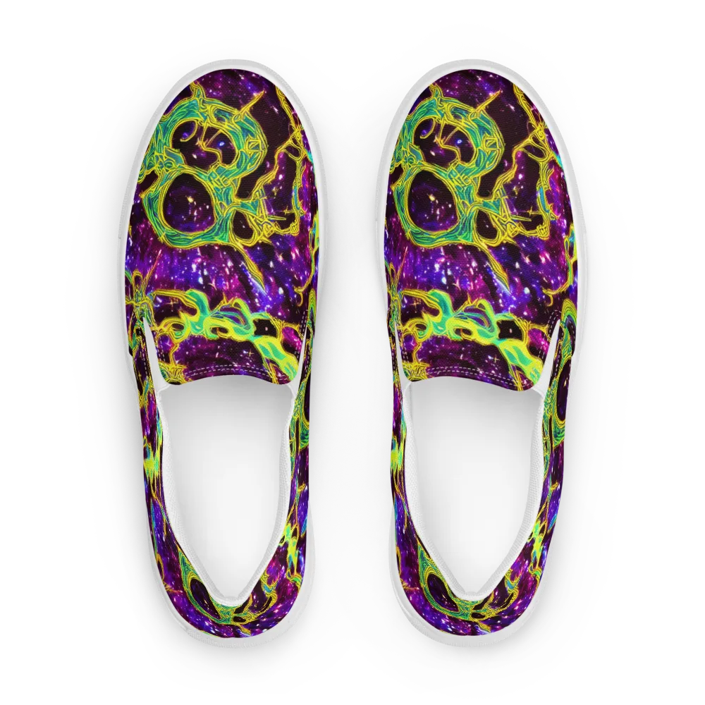 Galactic Web on Women's Slip-On Canvas Shoes — Front