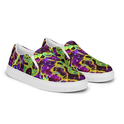 Galactic Web on a Women's Slip-On Canvas Shoes