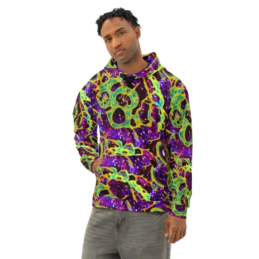 Galactic Web on a Cotton Hoodie