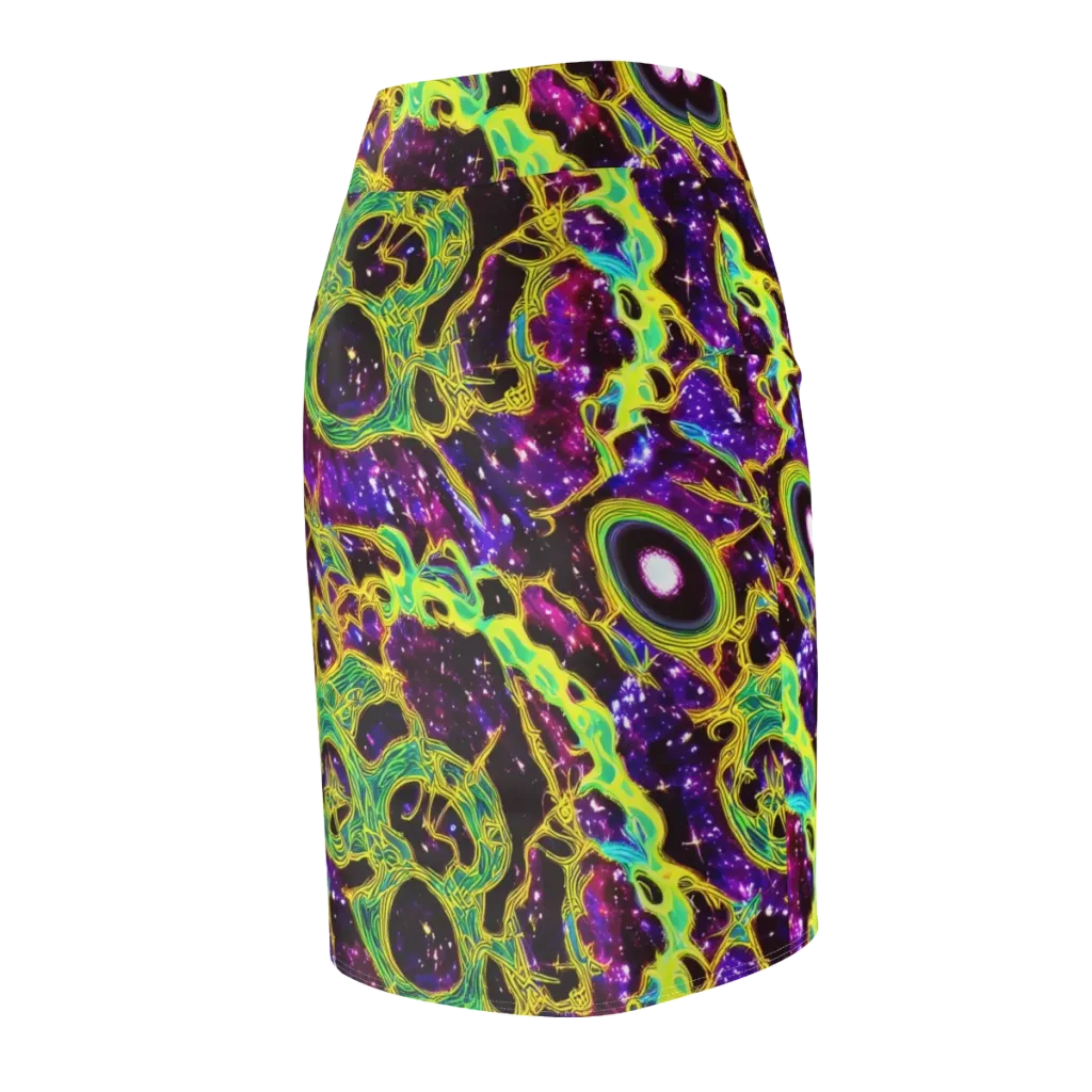 Galactic Web on Pencil Skirt — Back Side
