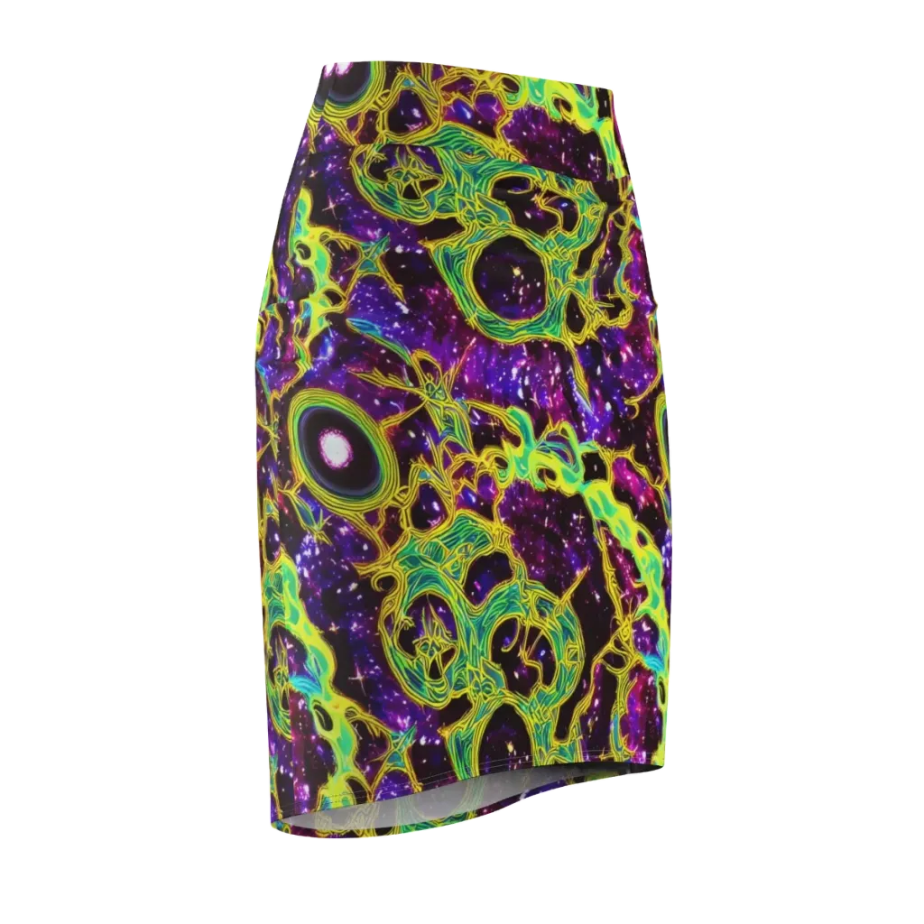 Galactic Web on Pencil Skirt — Front Side