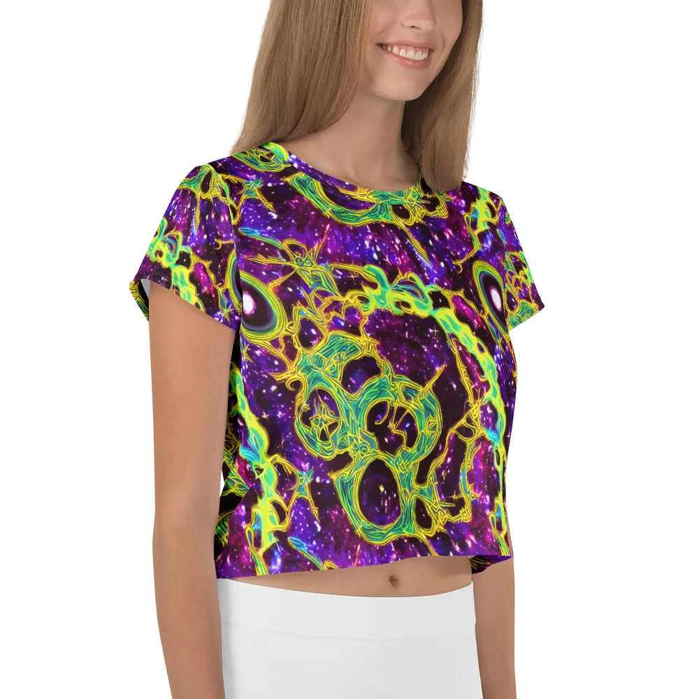 Galactic Web on Crop Tee — Right