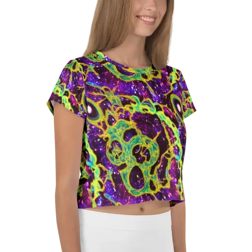 Galactic Web on a Crop Tee
