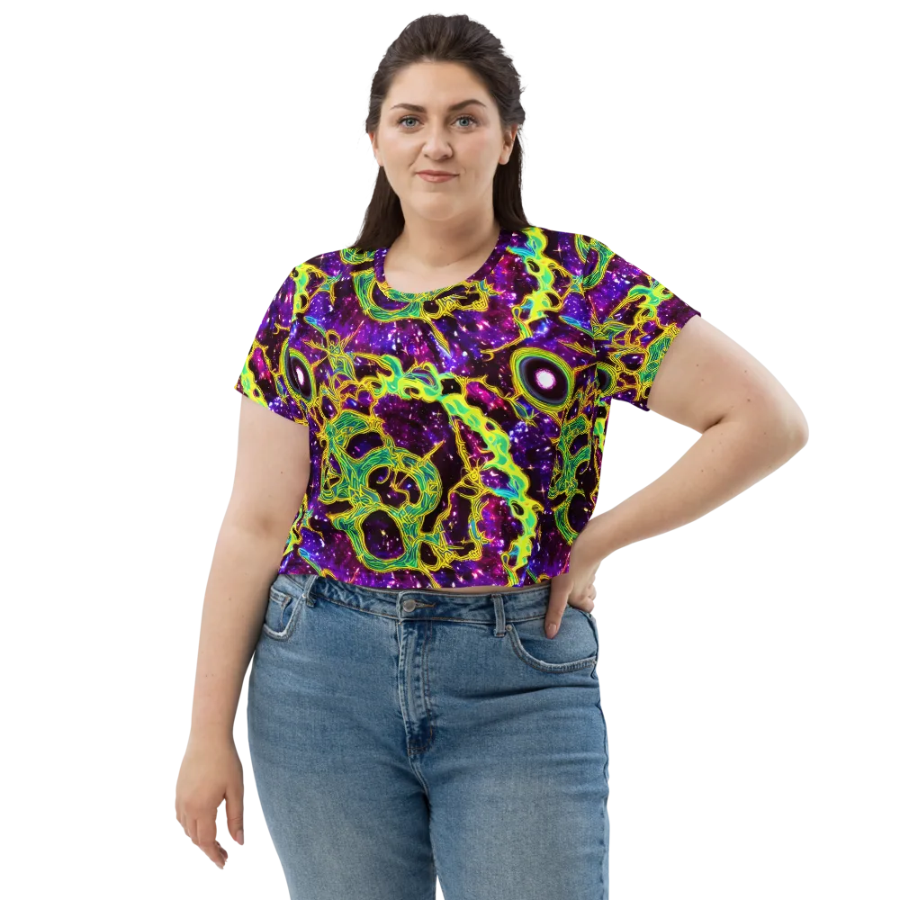 Galactic Web on Crop Tee — Front