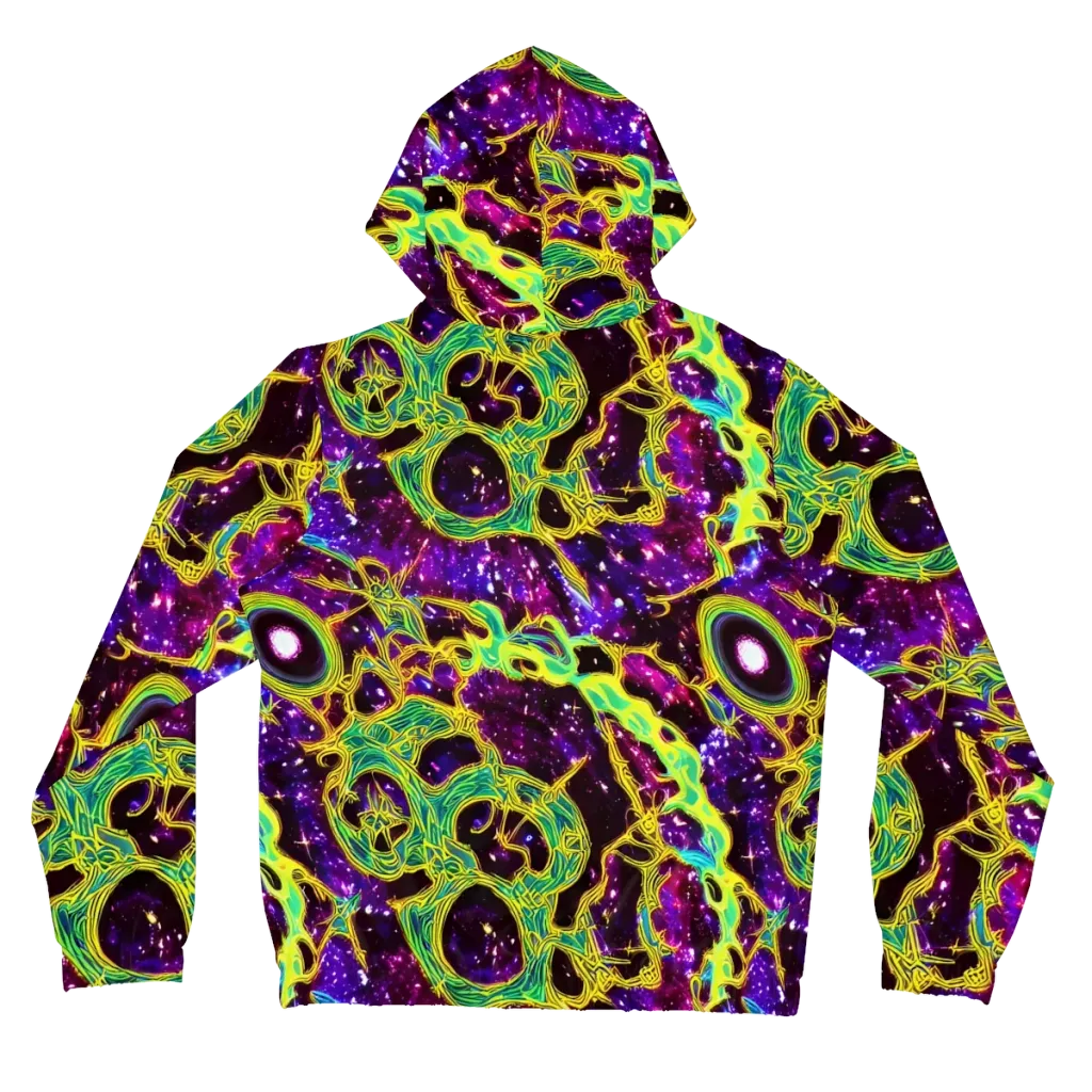 Galactic Web on Women's Full-Zip Hoodie — Back